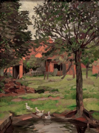 Hembygdsgård med gäss av Kurt Schwitters