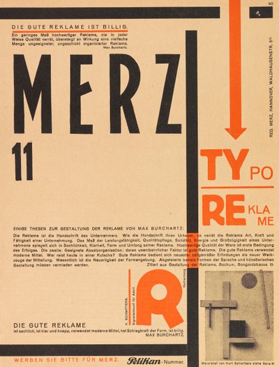 Merz 11. Typoreklame, 1924. av Kurt Schwitters