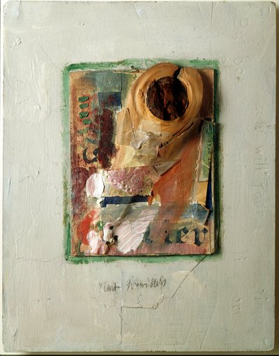 Päroncollage av Kurt Schwitters (1887-1948) 1938 Privat samling av Kurt Schwitters