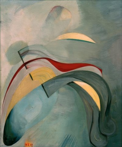 Röd linje (1) av Kurt Schwitters