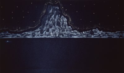 Midnight Eruption, 2004 (akvarell på papper) av Kurtis L. Miller