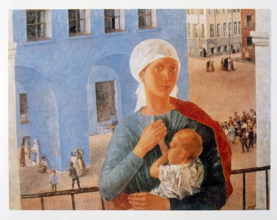 Petrograd Madonna av Kuzma Sergeevich Petrov-Vodkin