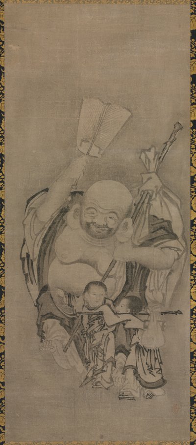 Hotei med daoistiska odödliga: Hotei av Kyūseki Tomonobu