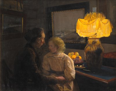 Konstnärens fru och dotter av Laurits Andersen Ring