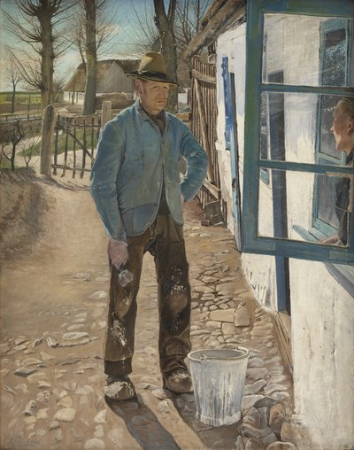 Vitkalkning av det gamla huset av Laurits Andersen Ring