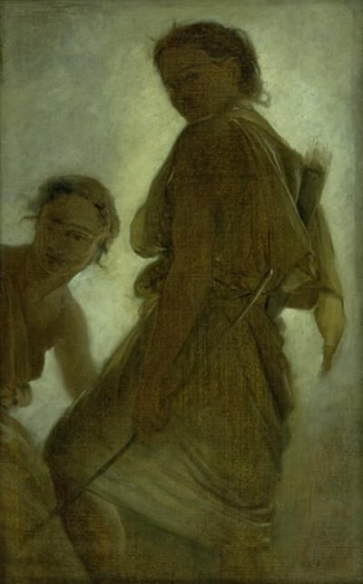 Diana med en av sina nymfer av L.A. Schou