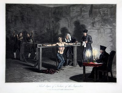 "Tredje graden av tortyr av inkvisitionen", 1813. av LC Stadler