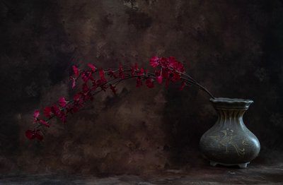 Röd blomma av LM Meng