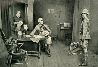 Lord Roberts på Orange Grove Inn: A Characteristic Incident, 1901. av L. Daviel