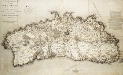Karta över Menorca av L. S. de la Rochette