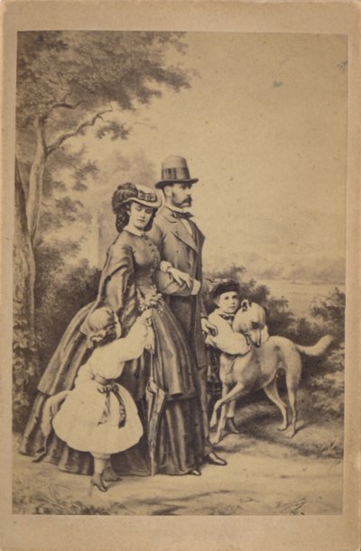 Franz Joseph I och Elisabeth av Österrike och deras kejserliga familj (illustration) av L. T. Neumann