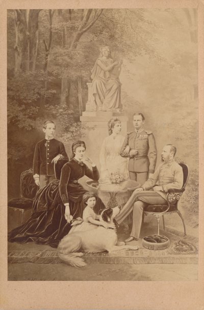 Franz Joseph I och Elisabeth av Österrike och deras kejserliga familj (illustration) av L. T. Neumann