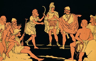 "Neoptolemus omvändelse", 1880 av Lachmann