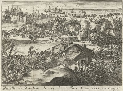 Slaget vid Steenberg, givet den 7 juni 1583 (titel på objekt) av Lamberecht Causé