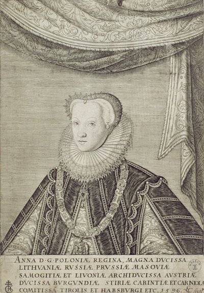 Anna Habsburg (1573-98) Drottning av Polen, 1596 av Lambert Cornelis