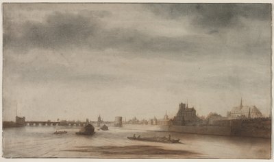 Utsikt över Orléans från Loire av Lambert Doomer