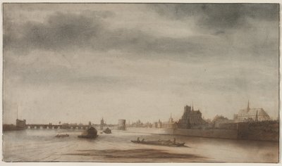 Utsikt över Orléans från Loire, ca. 1670. av Lambert Doomer