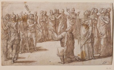 Augustus och den tiburtinska sibylla, ca 1547. av Lambert Lombard