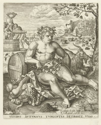 Höst: Bacchus och druvskörden The Four Seasons (serietitel) av Lambert Lombard