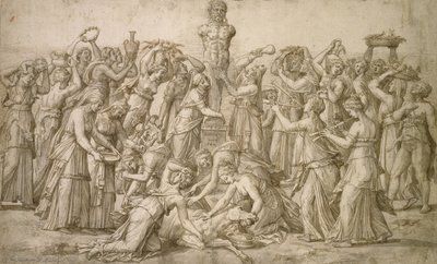 Offer till Priapus, 1540 (penna och bistre) av Lambert Lombard
