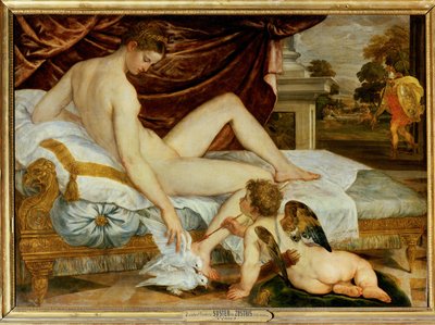 Venus och kärlek - Venus and Amor ... av Lambert Sustris