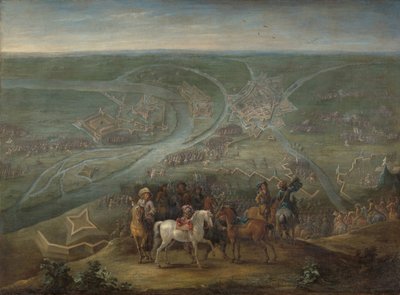 Franska befälhavare vid belägringen av Rheinberg, 1672 av Lambert de Hondt (II)