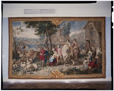 Plundring, från serien Art of War gobeläng, 1708-12 (vävd 1712-18) (gobeläng) av Lambert de Hondt