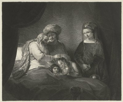 Jakob välsignar Efraim och Manasse av Lambertus Antonius Claessens