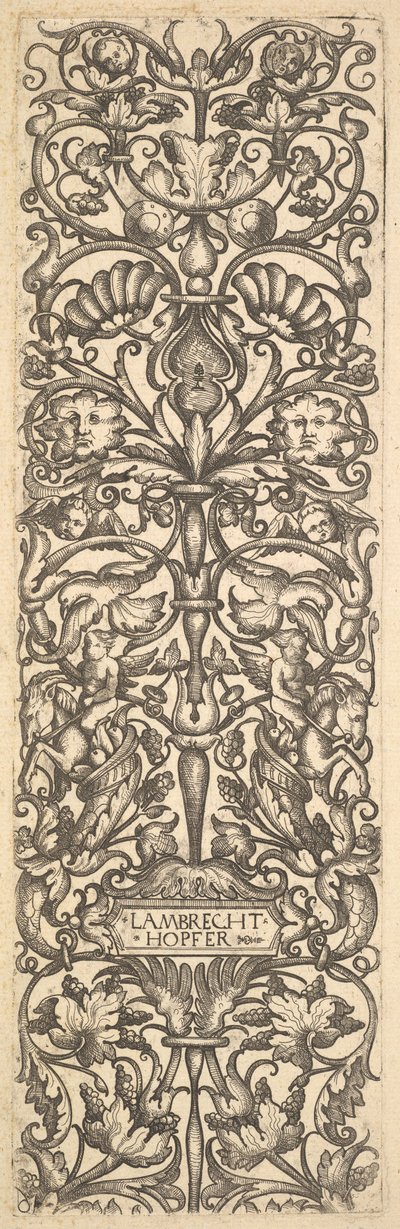 Kandelaber med putti på getter i mitten, ca. 1525-50. av Lambrecht Hopfer