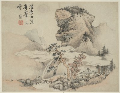 Landskap i stil med antika mästare: efter Fang Congyi (aktiv ca 1340-80) av Lan Ying