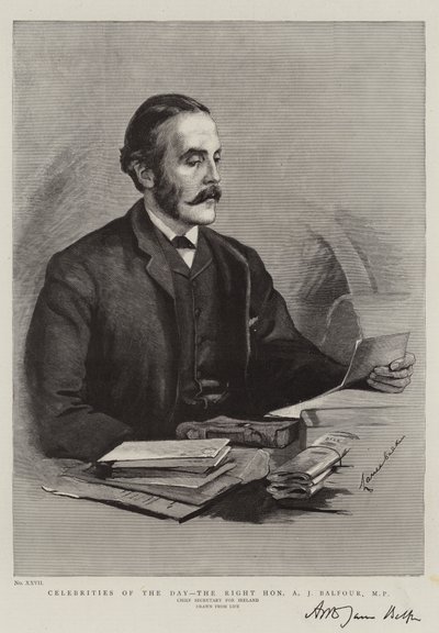 Dagens kändisar, högern ärade A J Balfour, MP av Lance Calkin