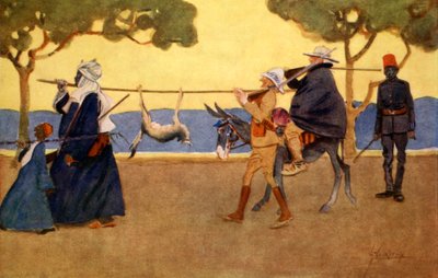 Storviltjägare, från "The Light Side of Egypt", 1908 av Lance Thackeray