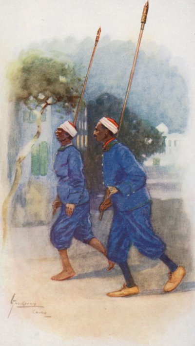 Folket i Egypten: Lamptändare, Illi walla el Lumad (färglitografi) av Lance Thackeray