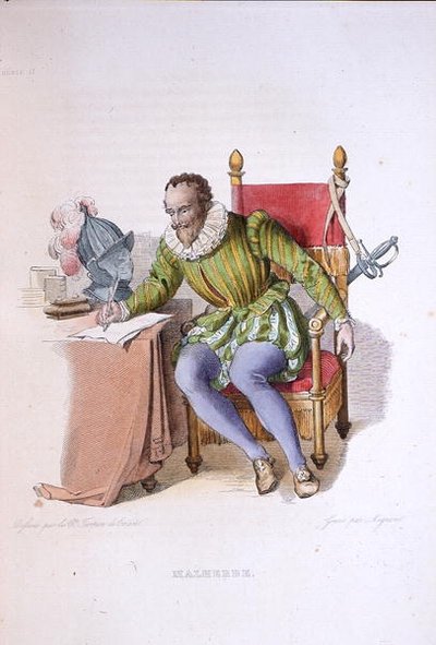 Porträtt av Francois de Malherbe (1555-1628), illustration från 