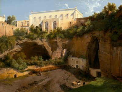 Utsikt över en villa, Pizzofalcone, Neapel av Lancelot Théodore Turpin de Crissé de Crissé