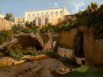 Utsikt över en villa, Pizzofalcone, Neapel, ca. 1819. av Lancelot Théodore Turpin de Crissé de Crissé