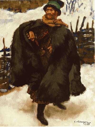 Illustration till romanen Hadji Murad av Leo Tolstoj, 1924 av Lanceray