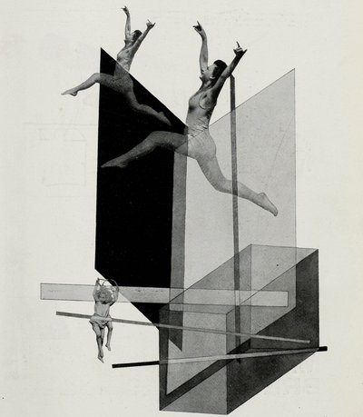 Mänsklig mekanik variation. Från Scenen på Bauhaus Scenen på Bauhaus, 1925. av Laszlo Moholy Nagy