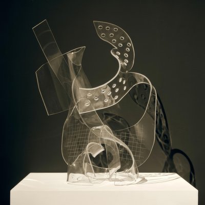 L.Moholy-Nagy, spiral / plexiglasskulptur (replika) av Laszlo Moholy Nagy