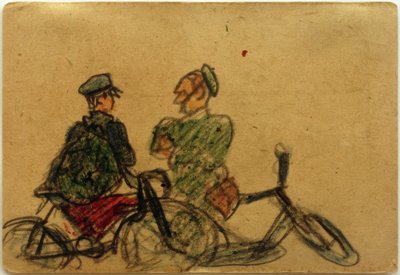 Namnlös (pratar med cyklister) av Laszlo Moholy-Nagy