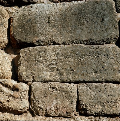Murar nära Lions Gate: platsen för den antika staden Mykenes, på Peloponnesos (1500-1100 f.Kr.) Grekland av Late Helladic Period Mycenaean