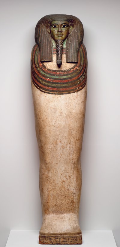 Kista av Horankh, c.700 f.Kr. (trä, gesso, färg, obsidian, kalcit och brons) av Late Period Egyptian