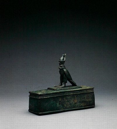 Falcon relikvie (brons) (brons) av Late Period Egyptian