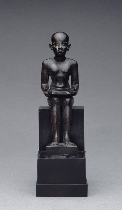 Figur av Imhotep (ca 2635-2595 f.Kr.) Sen period (brons) av Late Period Egyptian