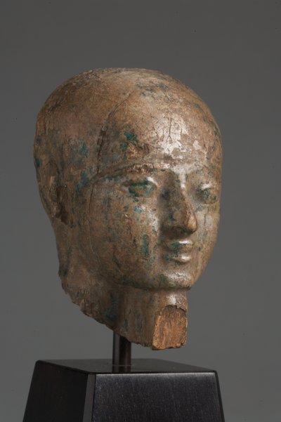 Head of Ptah (glaserad steatit) (se även 325629) av Late Period Egyptian