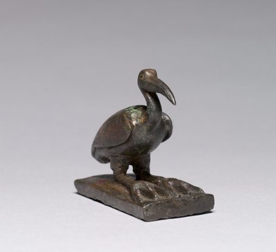 Ibis, 664-30 f.Kr. (brons, solid gjuten, med guldrika inlägg) av Late Period Egyptian