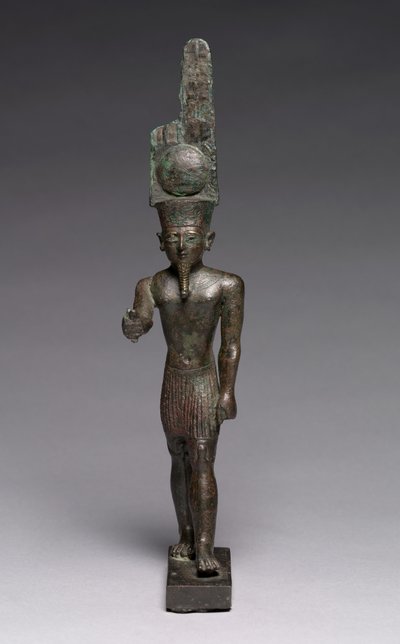 Statyett av Amen-Ra, 664-30 f.Kr av Late Period Egyptian