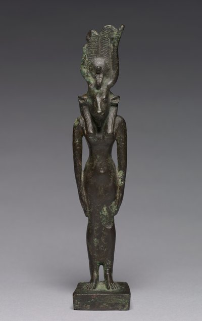Statyett av Hathor, 664-30 f.Kr av Late Period Egyptian