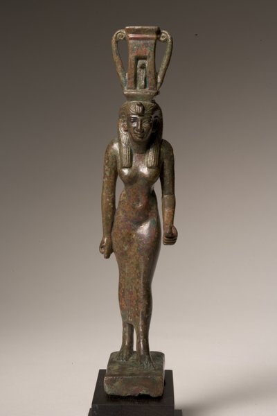 Statyett av gudinnan Nebet-hetepet (brons) av Late Period Egyptian