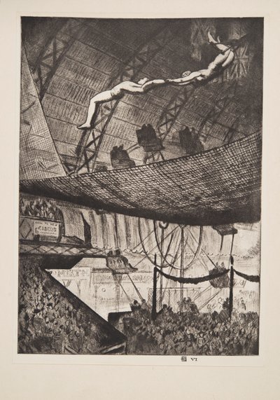 Akrobater, pub. 1925. av Laura Knight